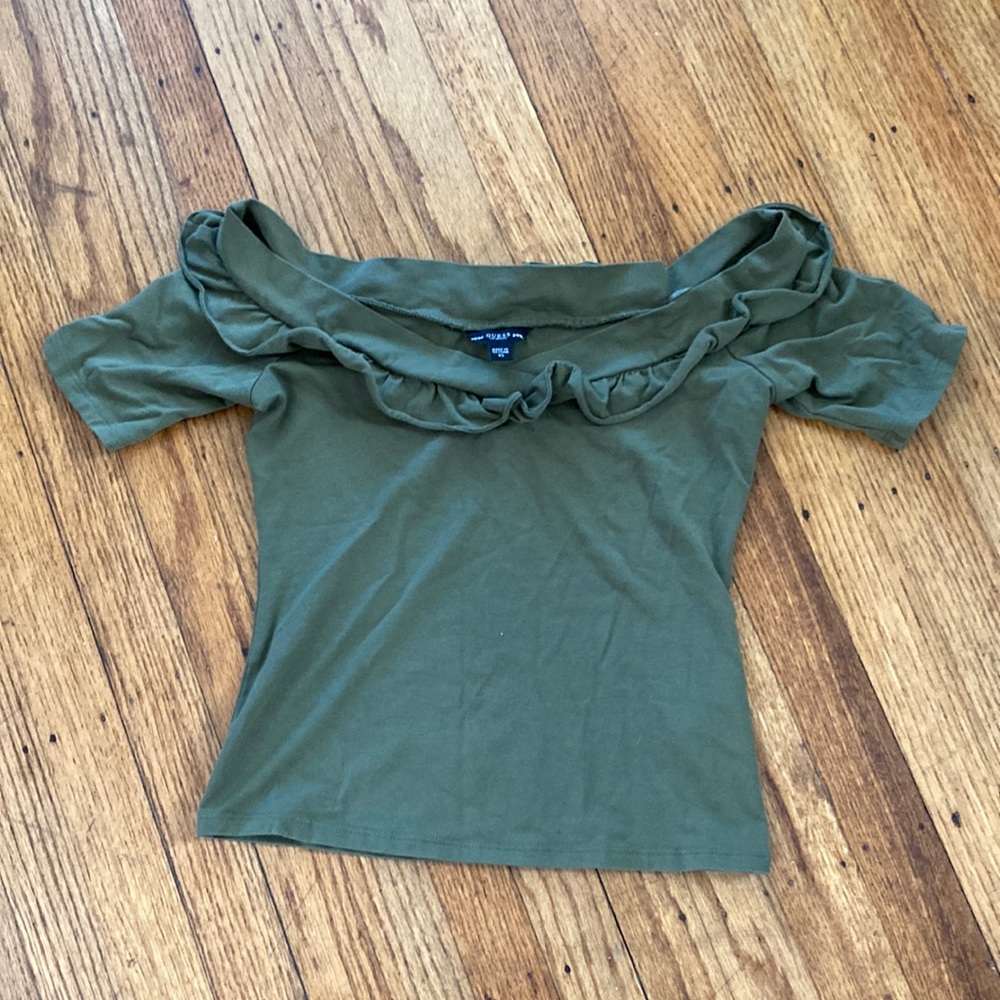 Guess Brand Ruffled Crop Top Size XS